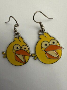 Cute Yellow Bird Dangle Earrings